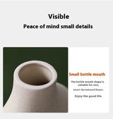 Nordic Modern Style Ceramic Vase Set of 2 For Modern Home Decor Boho Hollow Flower  Vases Living Room Bookshelf  Ornaments ﻿