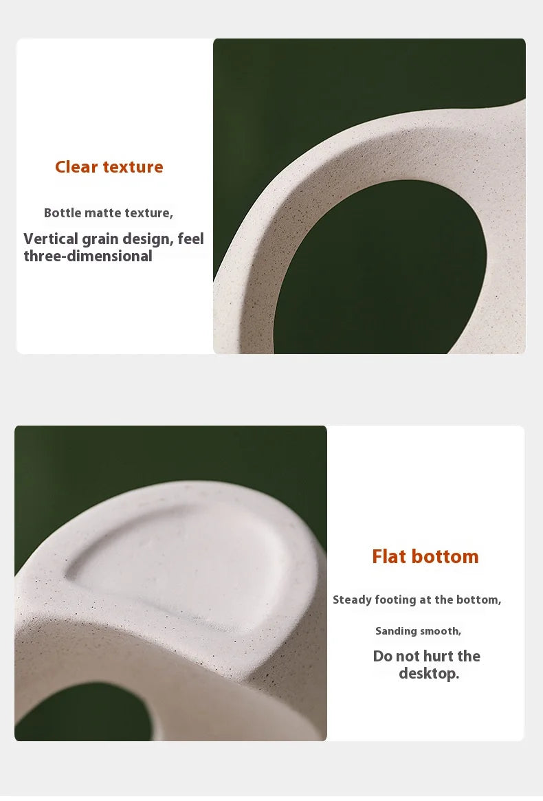 Nordic Modern Style Ceramic Vase Set of 2 For Modern Home Decor Boho Hollow Flower  Vases Living Room Bookshelf  Ornaments ﻿