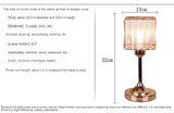 LED Crystal Desk Lamp USB Charging Table Lamp Lighting Fixture for Living Room Decoration Bedroom Bedside Gold Black Night Lamp
