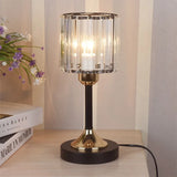 LED Crystal Desk Lamp USB Charging Table Lamp Lighting Fixture for Living Room Decoration Bedroom Bedside Gold Black Night Lamp