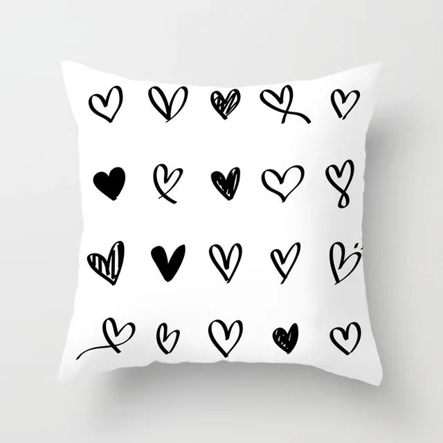 Livingroom Simple Black White Geometry Cushion Case Hot Modern Nordic Decorative Pillows Case Sofa Couch Throw Pillows car home