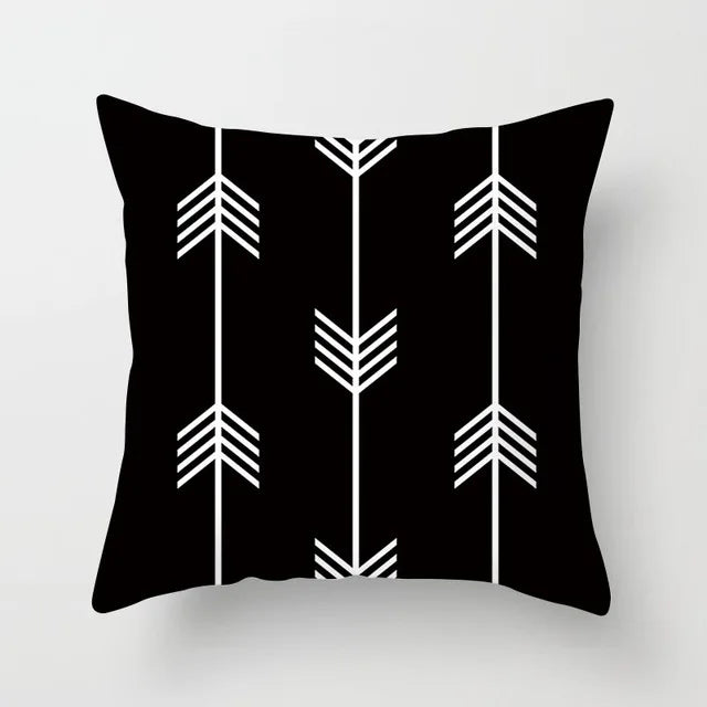 Livingroom Simple Black White Geometry Cushion Case Hot Modern Nordic Decorative Pillows Case Sofa Couch Throw Pillows car home