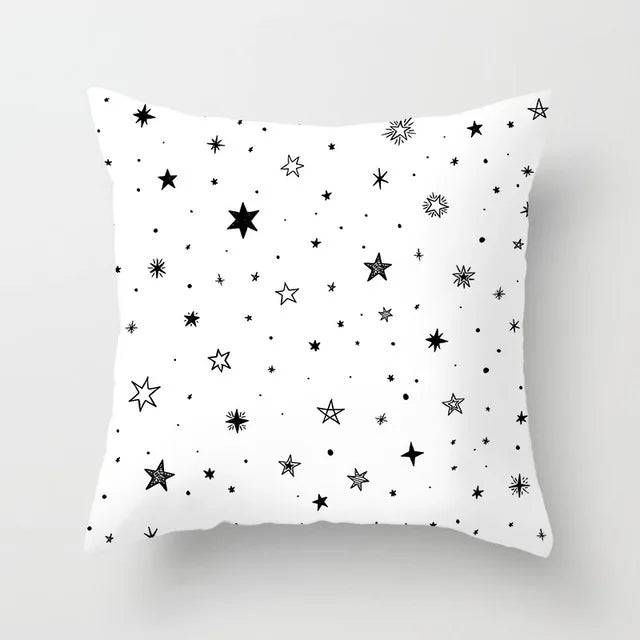 Livingroom Simple Black White Geometry Cushion Case Hot Modern Nordic Decorative Pillows Case Sofa Couch Throw Pillows car home