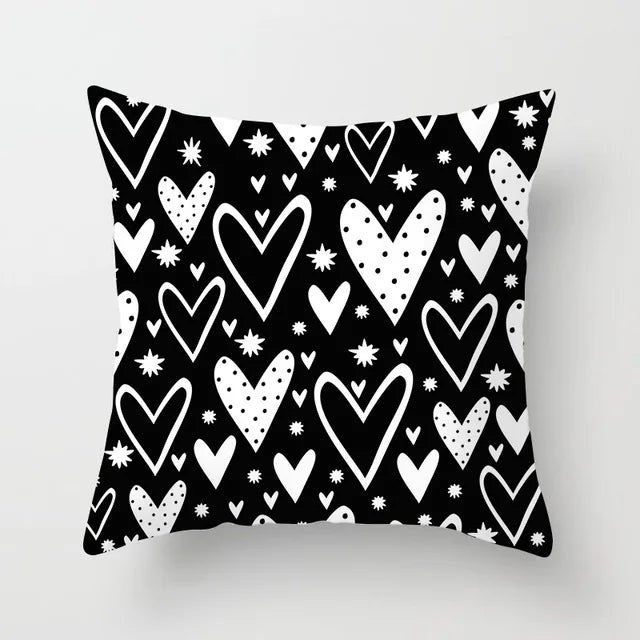 Livingroom Simple Black White Geometry Cushion Case Hot Modern Nordic Decorative Pillows Case Sofa Couch Throw Pillows car home