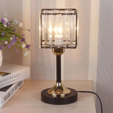 LED Crystal Desk Lamp USB Charging Table Lamp Lighting Fixture for Living Room Decoration Bedroom Bedside Gold Black Night Lamp