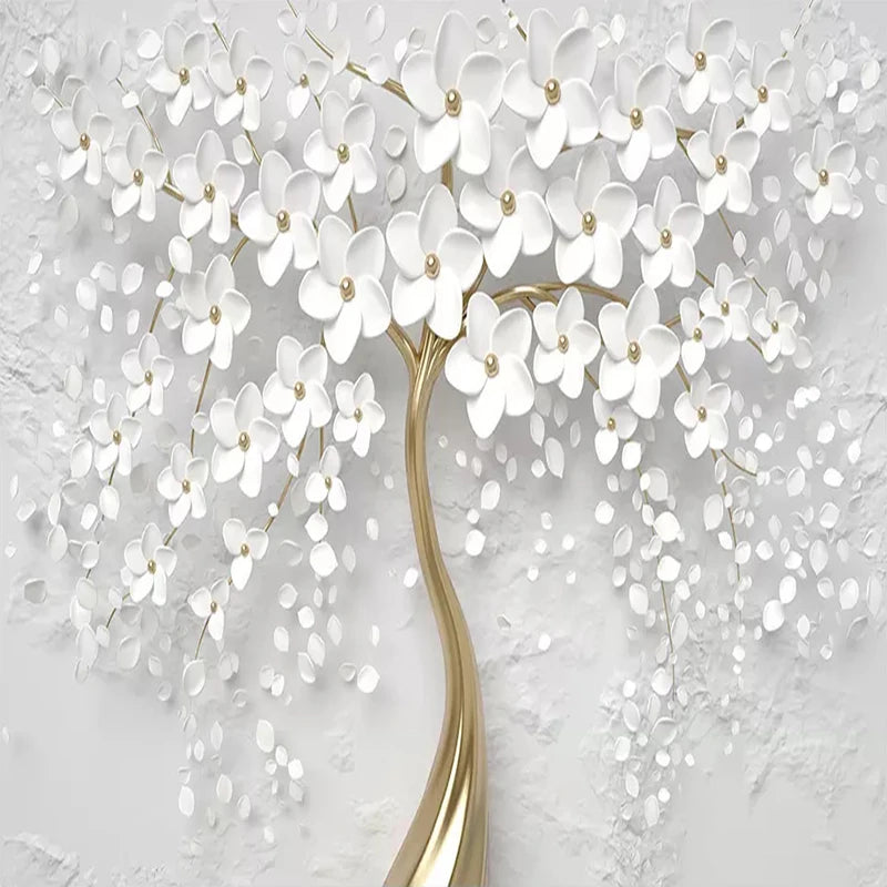 Custom 3D Photo Wallpaper Murals White Flowers Tree Living Room Sofa TV Bedroom Background Wall Home Decor Painting Fresco Papel