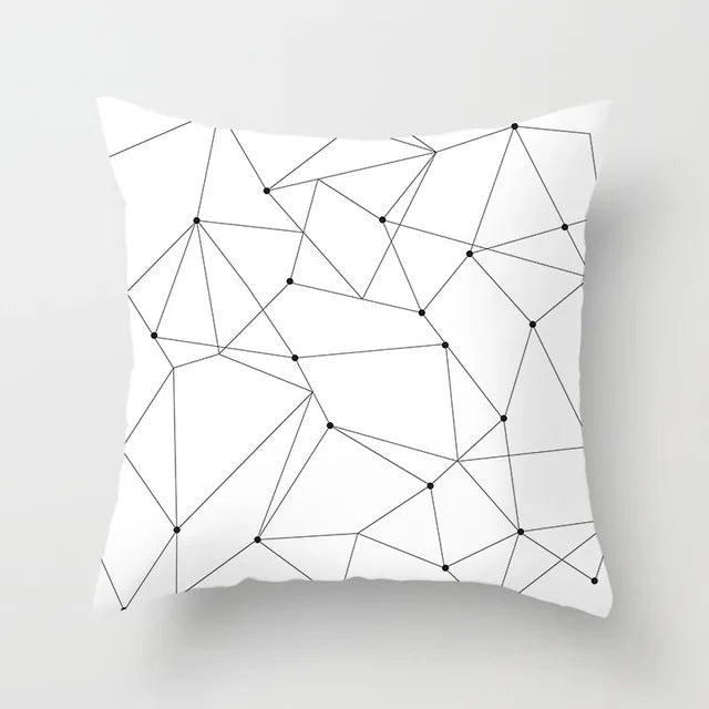 Livingroom Simple Black White Geometry Cushion Case Hot Modern Nordic Decorative Pillows Case Sofa Couch Throw Pillows car home