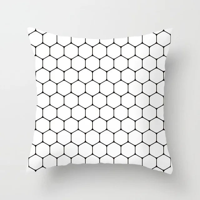Livingroom Simple Black White Geometry Cushion Case Hot Modern Nordic Decorative Pillows Case Sofa Couch Throw Pillows car home