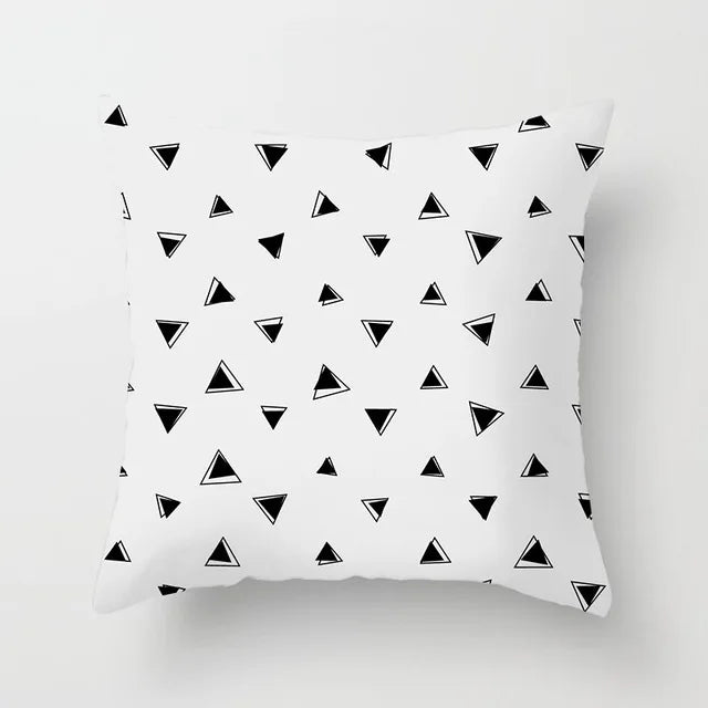 Livingroom Simple Black White Geometry Cushion Case Hot Modern Nordic Decorative Pillows Case Sofa Couch Throw Pillows car home