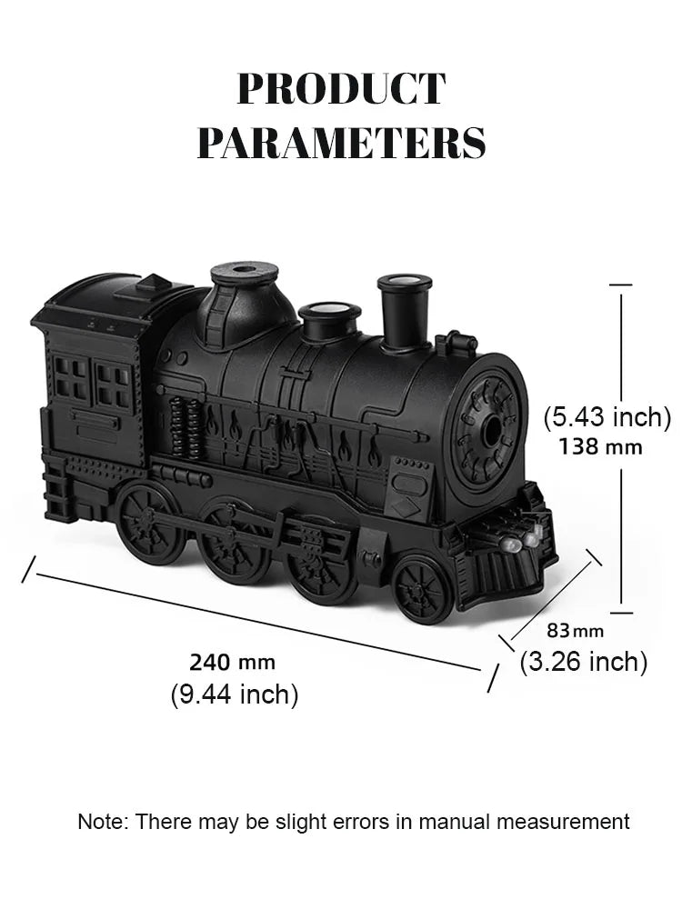 Mini Train Shape Aromatherapy Essential Oil Diffuser Ultrasonic Cool Mist Air Humidifier with LED Lamp Aroma Difusor Atomizer