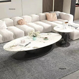 Aesthetic Modern Oval Coffee Tables Nordic Design Metal Modern Coffee Table Hotel Living Room Low Table Furniture for Homew r