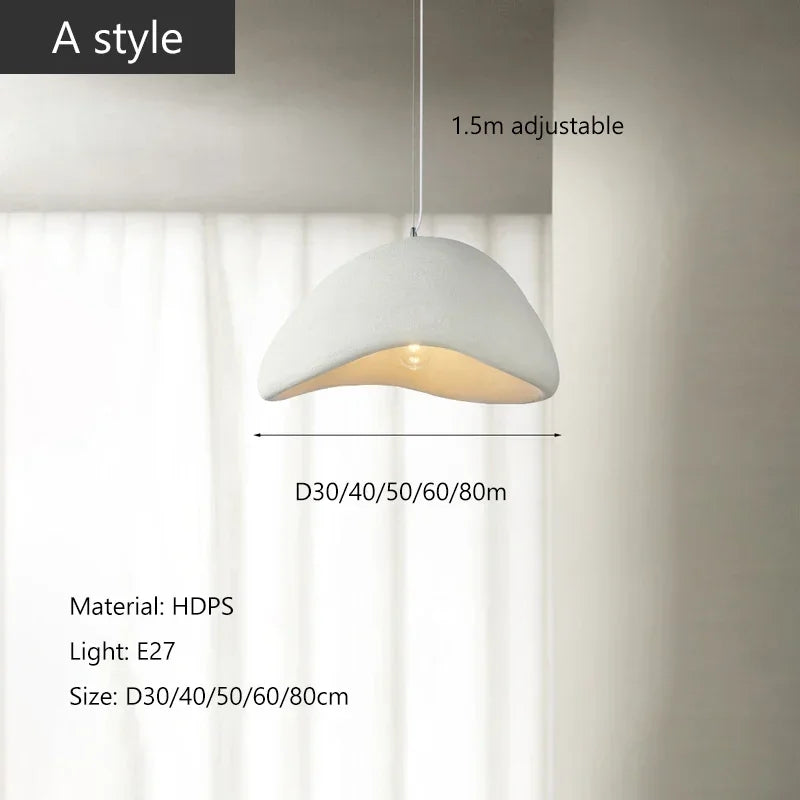 Nordic Wabi Sabi Wind Led Ceiling Chandelier Living Dining Room Bar Home Decor Pendant Lamp Bedroom Loft Hanging Light Fixture