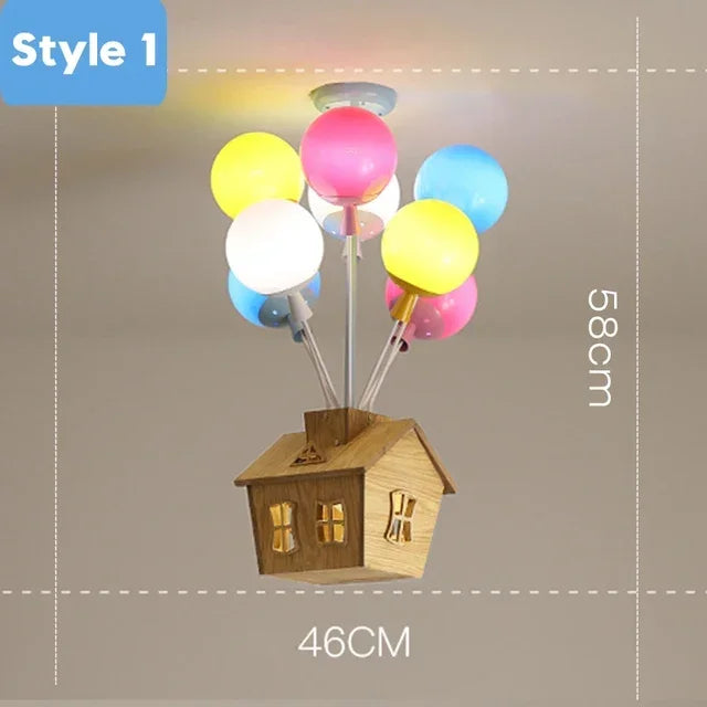 Kids room chandelier for Bedroom Living room nursery Girl chandelier Indoor home art decor balloon ceiling lamp