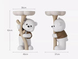 INS Living room Side table decorative small Bedsidetable Modern Sofa side Resin Corner coffee table cute design home furniture