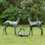 Room Decor Mother Deer Cute Kids Room Decor Sculptures Kawaii Miniatures Sculptures Christmas Home Decoration Fawn Figurines