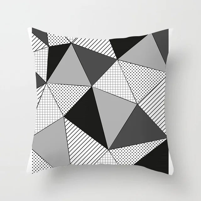 Livingroom Simple Black White Geometry Cushion Case Hot Modern Nordic Decorative Pillows Case Sofa Couch Throw Pillows car home
