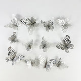 12pcs 3D Hollow Butterflies Wall Stickers on The Wall for Wedding Decoration Children Room Decor Living Room Kids Bedroom DIY