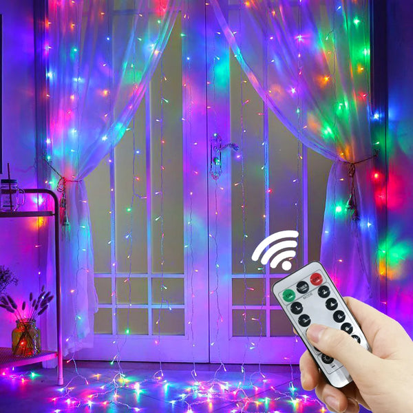 New Year 2025 LED Christmas Lights Fairy String Lights Curtain Garland USB Festoon Noel Halloween Christmas Decoration for Home