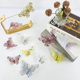 12pcs 3D Hollow Butterflies Wall Stickers on The Wall for Wedding Decoration Children Room Decor Living Room Kids Bedroom DIY