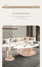 Aesthetic Modern Oval Coffee Tables Nordic Design Metal Modern Coffee Table Hotel Living Room Low Table Furniture for Homew r