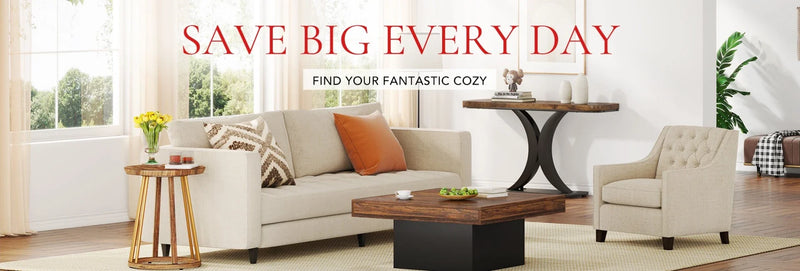 Tribesigns Round End Table, 20” Sofa Side Coffee Cocktail Table