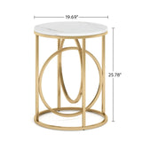 Tribesigns Round End Table, 20” Sofa Side Coffee Cocktail Table