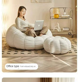 Lazy sofa can lie down and sleep on small sofa, bedroom balcony, leisure chair, cream style lazy chair, tatami chair