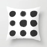 Livingroom Simple Black White Geometry Cushion Case Hot Modern Nordic Decorative Pillows Case Sofa Couch Throw Pillows car home