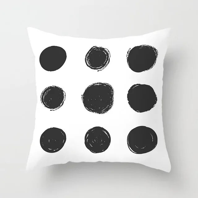 Livingroom Simple Black White Geometry Cushion Case Hot Modern Nordic Decorative Pillows Case Sofa Couch Throw Pillows car home