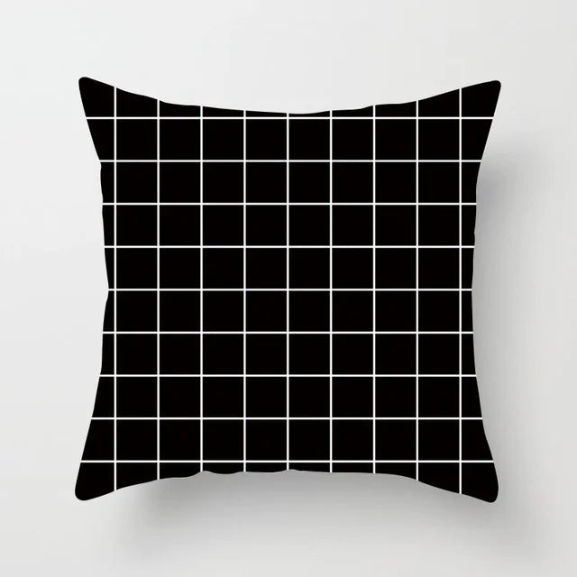 Livingroom Simple Black White Geometry Cushion Case Hot Modern Nordic Decorative Pillows Case Sofa Couch Throw Pillows car home