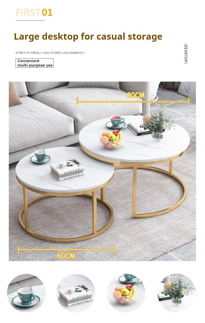 Coffee Table Nordic Round Coffee Table Modern Kitchen Living Room Balcony Extendable Mesa De Centro Sala Table Basse En Bois