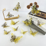 12pcs 3D Hollow Butterflies Wall Stickers on The Wall for Wedding Decoration Children Room Decor Living Room Kids Bedroom DIY