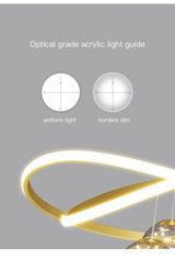 Minimalist Luxury Glass Ball LED Pendant Light Modern Interior Living Dining Room Bedroom Chandelier Home Decor Hanging Light