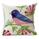 Beautiful Bird Pillow Floral Cushion Retro Butterfly Throw Pillowcase Decorative Home Decoration Sofa Cushion Customized