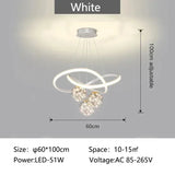 Minimalist Luxury Glass Ball LED Pendant Light Modern Interior Living Dining Room Bedroom Chandelier Home Decor Hanging Light