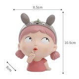 Cute Girl Face Planters Pots Tabletop Decorative Flower Vase Fairy Flowerpot for Cafe Kitchen Drawing Room Bedroom Office