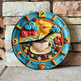 DIY Wall Clock Kit with Coffee Theme Decor, 3D High-Definition,Crafting Timepiece – Ideal for Winter Bedroom, Father's Day Gifts