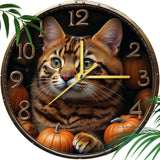 Bengal Cat Pet Clock Perfect for Living Room, Bedroom, and Christmas Gifts