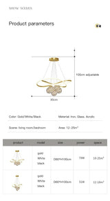 Minimalist Luxury Glass Ball LED Pendant Light Modern Interior Living Dining Room Bedroom Chandelier Home Decor Hanging Light