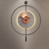 Nordic With Photo Frame Wall Clock Luxury Designer Gold Round Wall Clock Unusual With Pendulum Reloj De Pared Household Goods