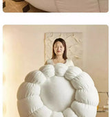Lazy sofa can lie down and sleep on small sofa, bedroom balcony, leisure chair, cream style lazy chair, tatami chair