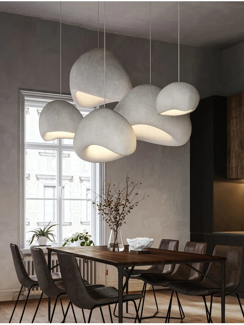 Nordic Wabi Sabi Wind Led Ceiling Chandelier Living Dining Room Bar Home Decor Pendant Lamp Bedroom Loft Hanging Light Fixture