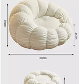 Lazy sofa can lie down and sleep on small sofa, bedroom balcony, leisure chair, cream style lazy chair, tatami chair