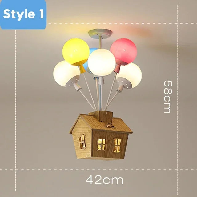 Kids room chandelier for Bedroom Living room nursery Girl chandelier Indoor home art decor balloon ceiling lamp