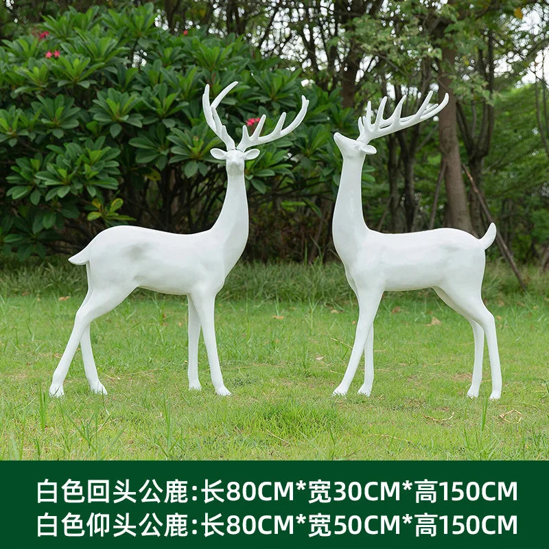 Room Decor Mother Deer Cute Kids Room Decor Sculptures Kawaii Miniatures Sculptures Christmas Home Decoration Fawn Figurines