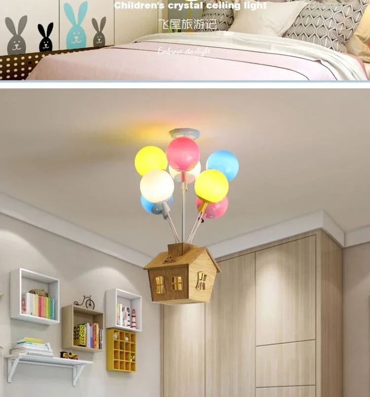 Kids room chandelier for Bedroom Living room nursery Girl chandelier Indoor home art decor balloon ceiling lamp