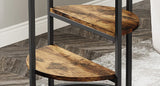 Tribesigns Round End Table, Small End Table with 3 Storage Shelves, Wood Side Table for Small Spaces, Industrial Sofa Table