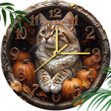 Bengal Cat Pet Clock Perfect for Living Room, Bedroom, and Christmas Gifts