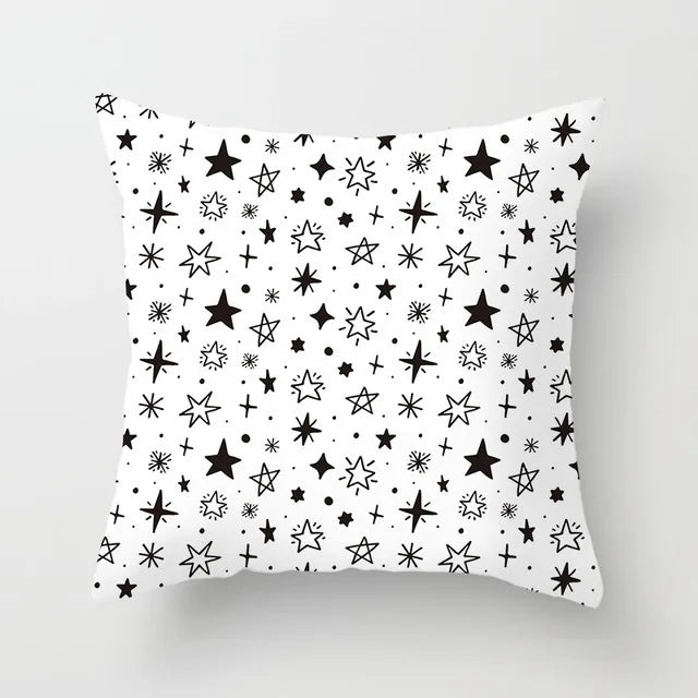 Livingroom Simple Black White Geometry Cushion Case Hot Modern Nordic Decorative Pillows Case Sofa Couch Throw Pillows car home