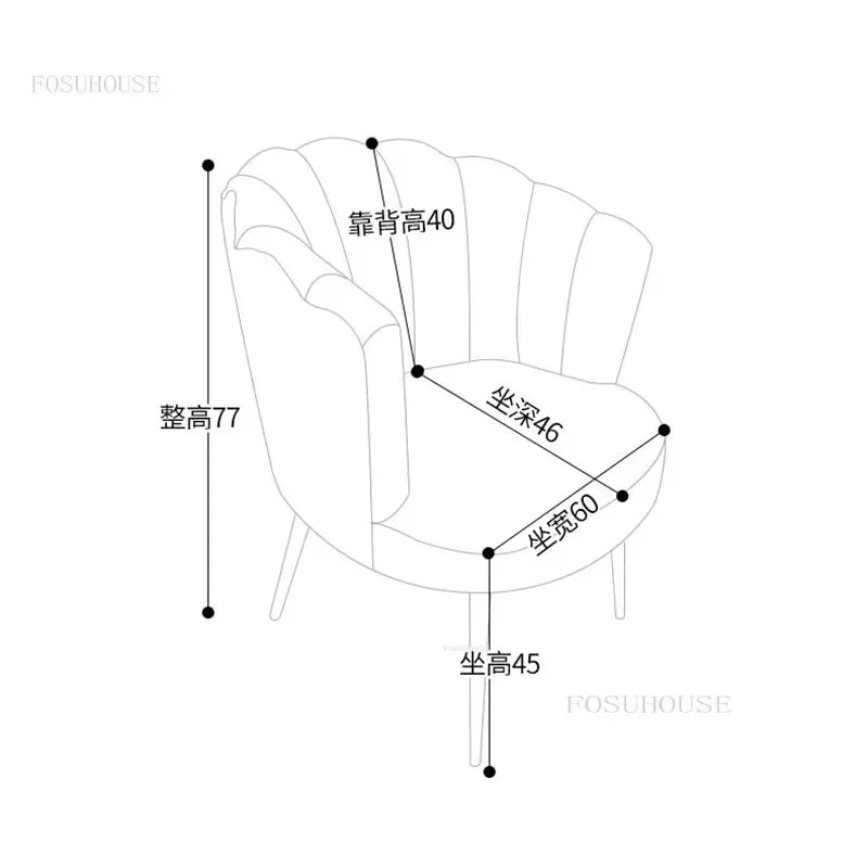 Living Room Chairs Luxury Living Room Furniture Creative Backrest Armchair Home Soft Cushion Bedroom Makeup Chair z